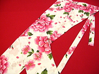 義若オリジナルの和柄股引き 金彩桜吹雪に大牡丹(白)